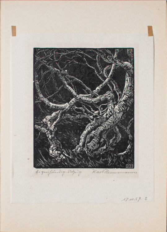 Karl Hennemann - Gespensterwald - 1959 - Holzschnitt