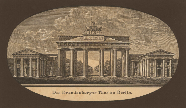Friedrich Wilhelm Gubitz - Das Brandenburger Thor zu Berlin - undatiert - Farbholzschnitt