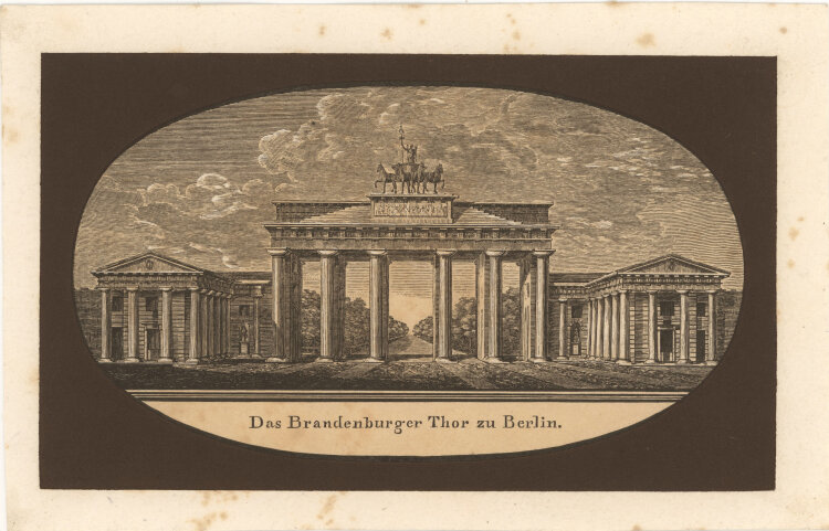 Friedrich Wilhelm Gubitz - Das Brandenburger Thor zu Berlin - undatiert - Farbholzschnitt