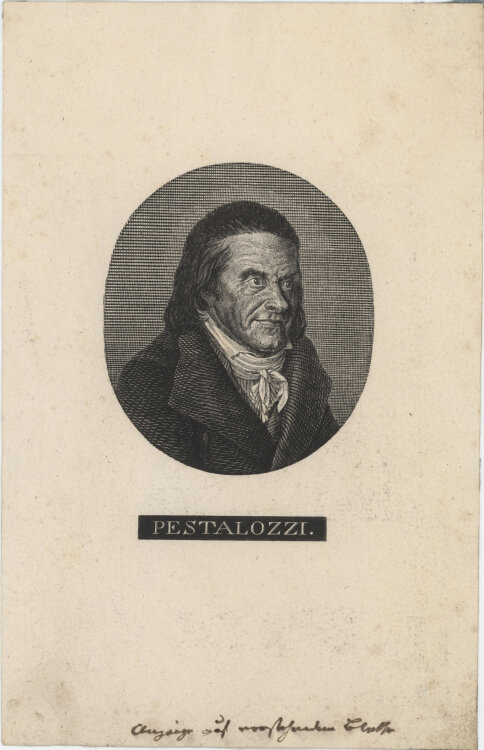 Friedrich Wilhelm Gubitz - Bildnis Johann Heinrich Pestalozzi - undatiert - Holzstich