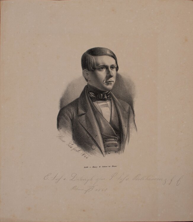 Heinrich Paes - Bildnis Carl Friedrich von Dalwigk - 1844 - Lithografie