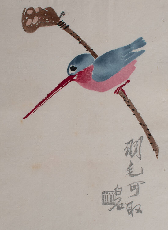 Qi Baishi - Gottesanbeterin - undatiert - Farbholzschnitt