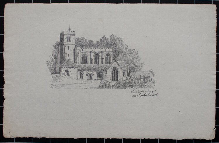 Gustav Stengel - Kirche (England?) - 1826 - Bleistift