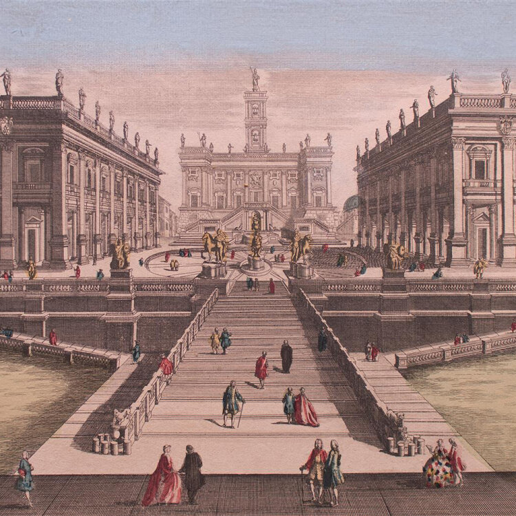 unbekannt - Blick auf das Kapitol in Rom - um 1770 -...