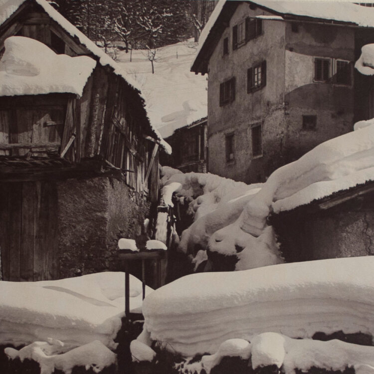 unbekannt - Winter in den Bergen - undatiert - Fotografie, Abzug