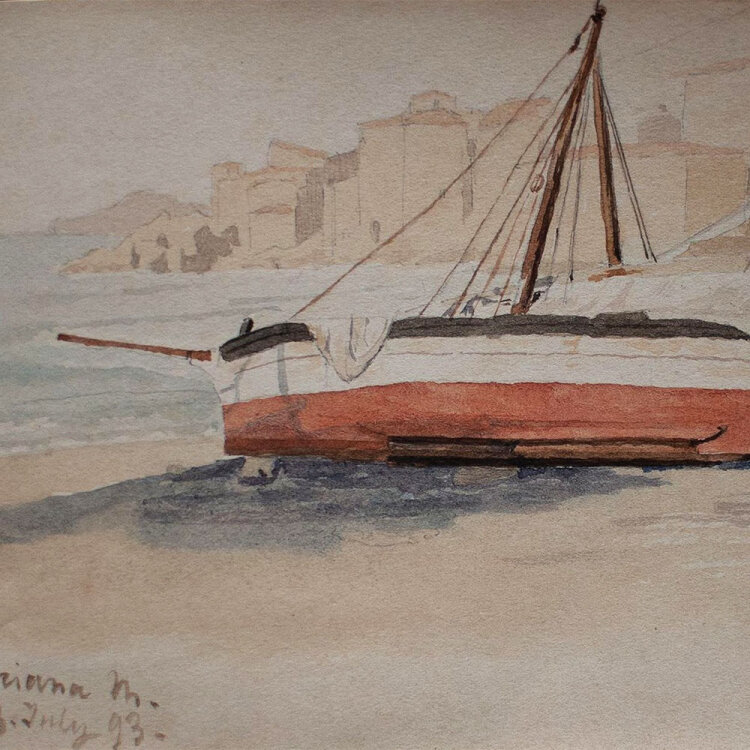 Manfred Lindemann-Frommel - Kiel, Laboe, Kappeln… - 1892 - Aquarell