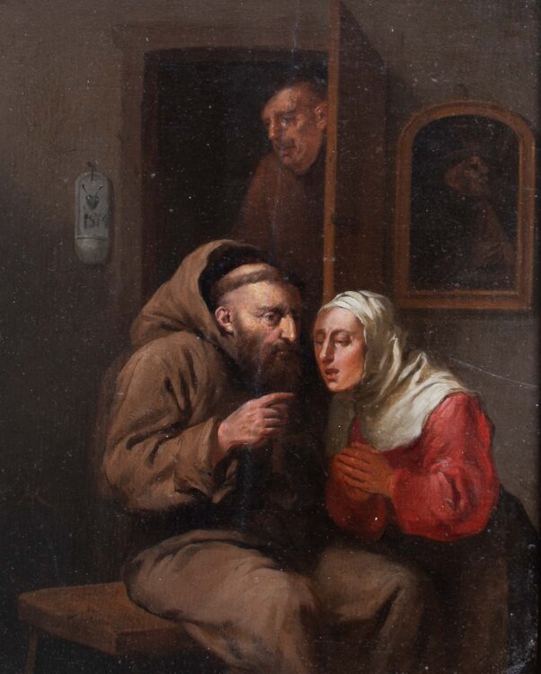 Ebert van Heemskerck - Frau bei der Beichte - undatiert - Öl