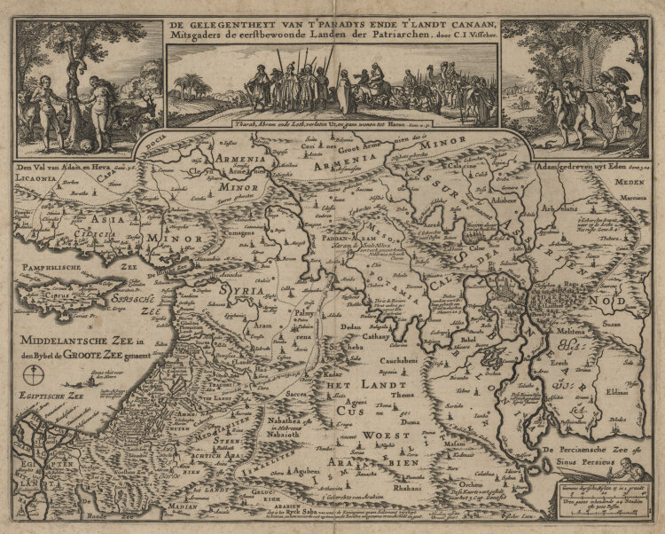 Claes Jansz Visscher - DE GELEGENHEYT VAN T’ PARADYS ENDE - undatiert - Radierung