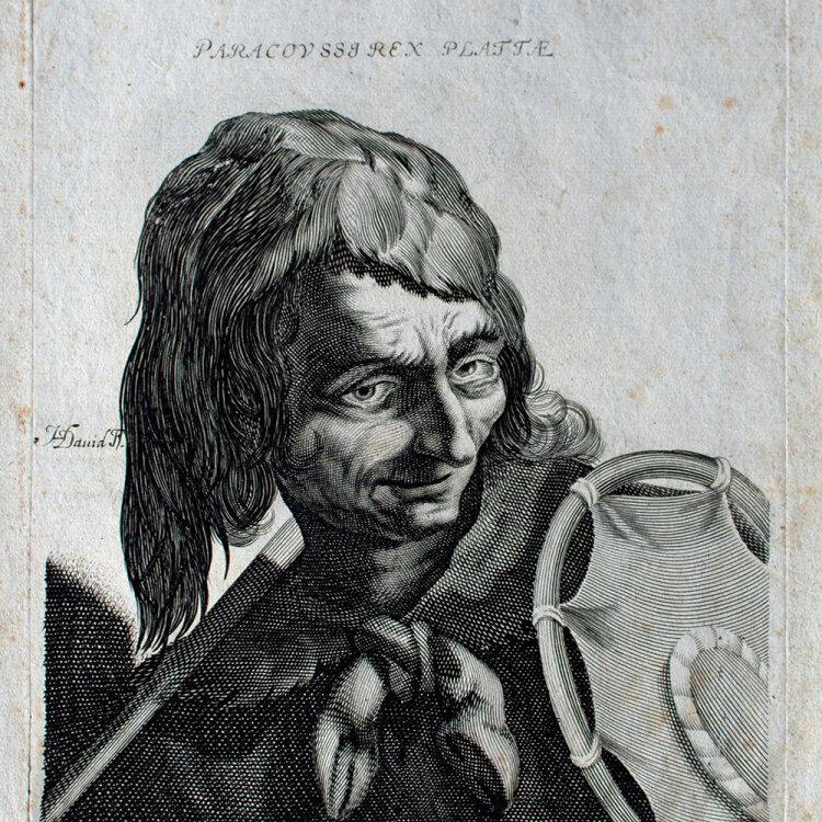 Jerôme David - Paracoussi Rex Plattae (Bildnis des Paracoussi) - um 1650 - Kupferstich