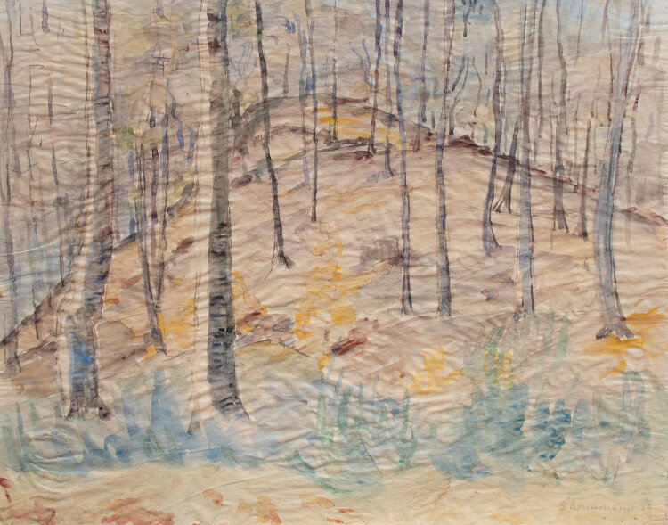 Anna Bornemann - Waldlandschaft - 1928 - Aquarell