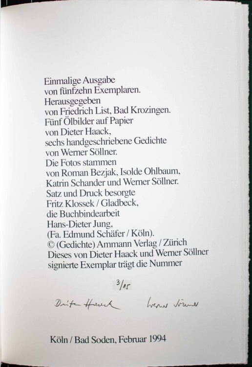 Dieter Haack - Was bleibt - 1994 - Öl