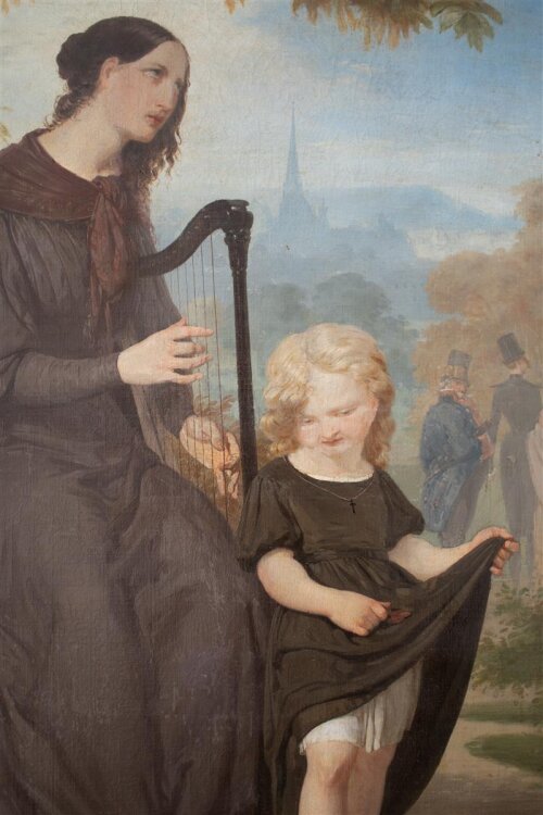 Wilhelm Pilgram - Die blinde Harfenspielerin - 1840 - Öl