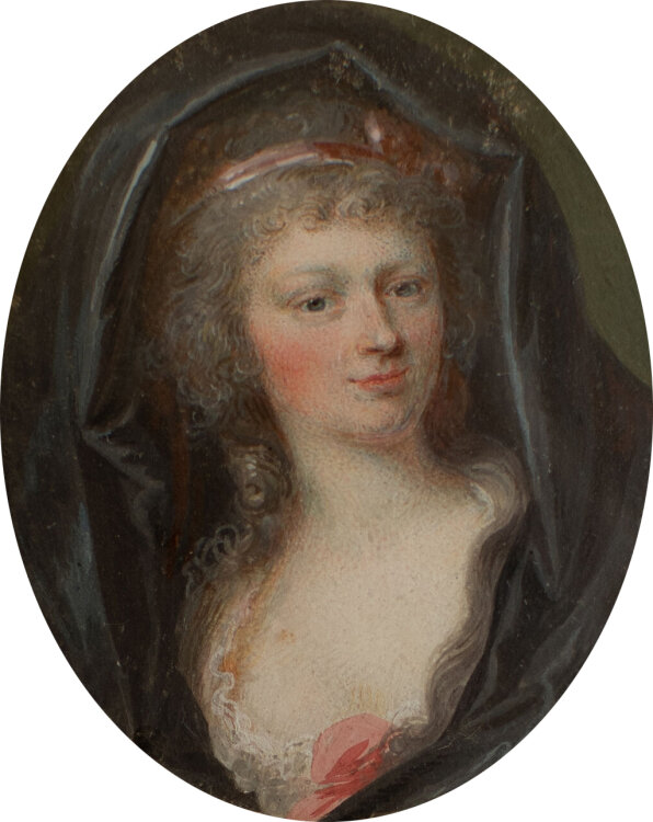 unbekannt - Porträt einer Dame - undatiert - Aquarell