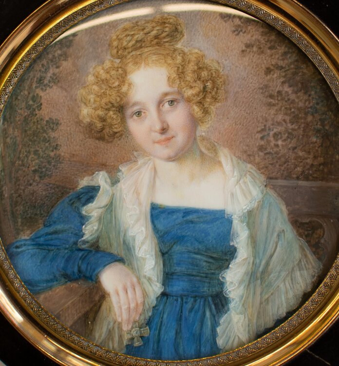 Friedrich August Junge - Frauenbildnis - undatiert - Gouache