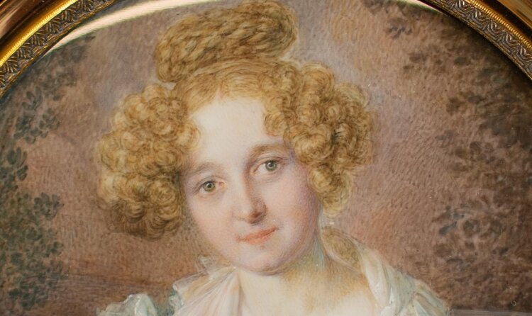 Friedrich August Junge - Frauenbildnis - undatiert - Gouache