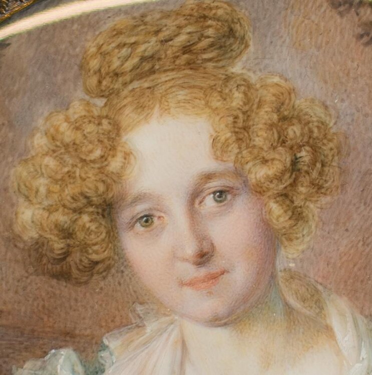 Friedrich August Junge - Frauenbildnis - undatiert - Gouache
