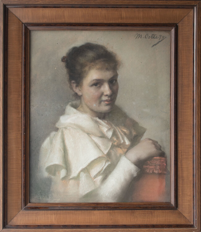 unbekannt - Porträt einer jungen Frau - 1894 - Pastell