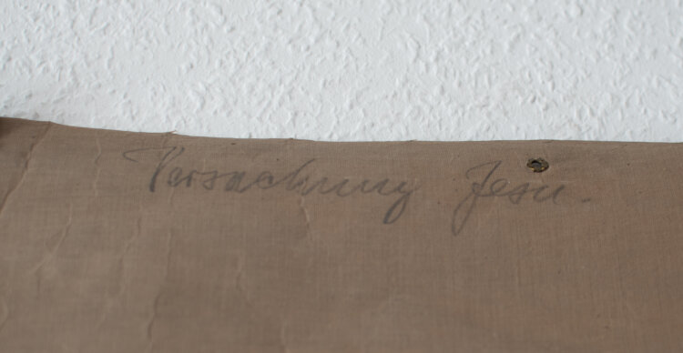Glasmanufaktur Johann Heinrich Huber-Stutz Zürich - Die Versuchung Christi - undatiert - Kohle auf Papier, auf Leinwand