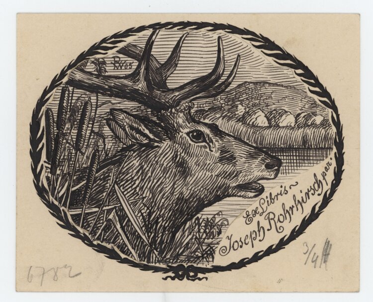 R. W. - Exlibris für Joseph Rohrhirsch - 1905 -...