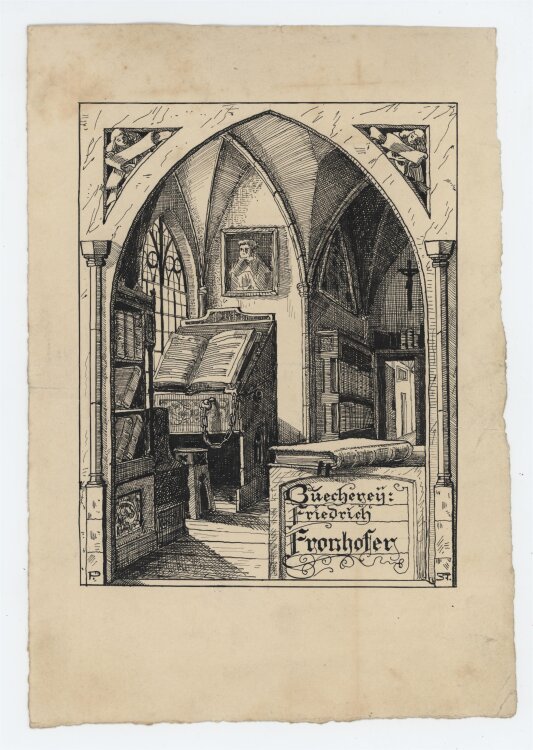 P. ST. - Exlibris für die Bücherei Friedrich...