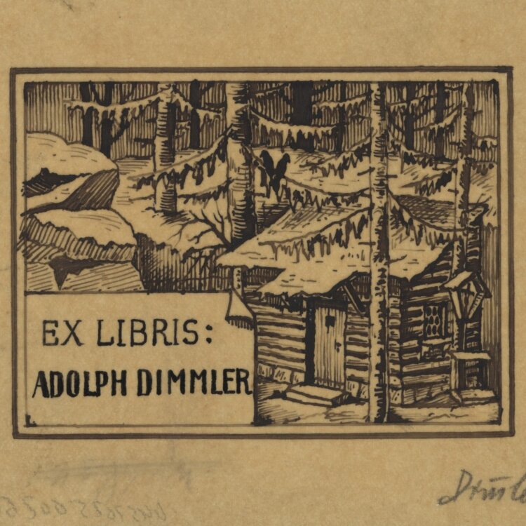 Unbekannt - Exlibris für Adolph Dimmler - um 1905 -...