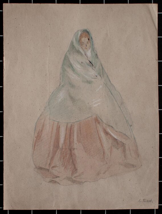 Carl Trost - Frauenbildnis - undatiert - Aquarell...