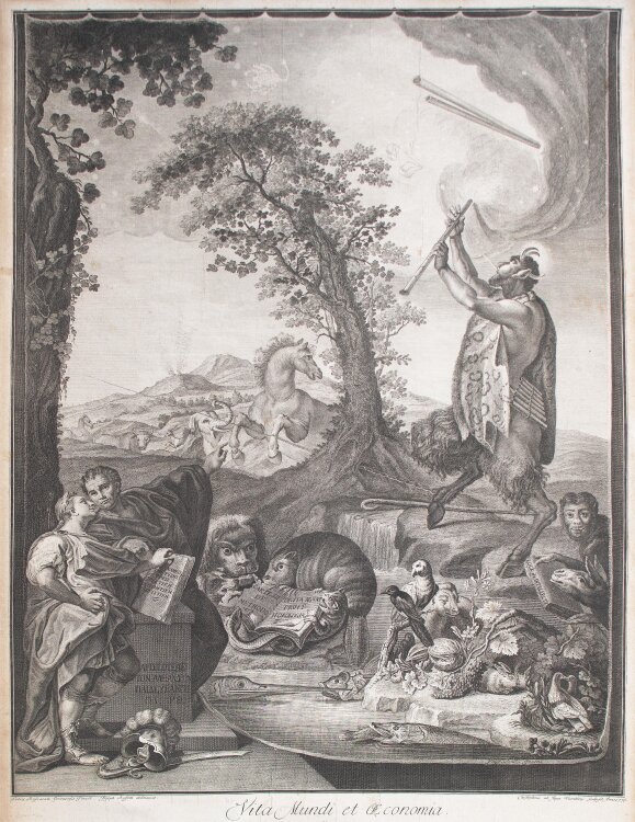 Christoforo dall Acqua - Vita mundi et oeconomia / Tabula Rivieriana Quarta - 1776 - Radierung