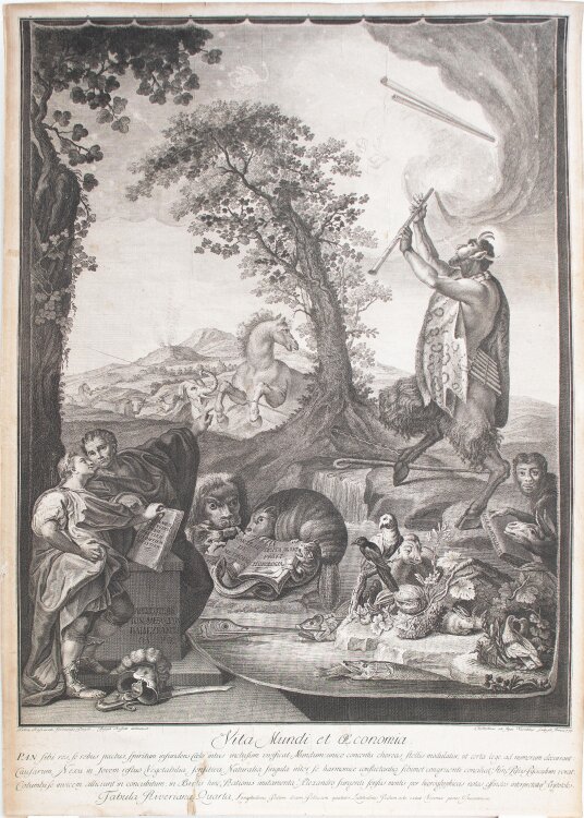 Christoforo dall Acqua - Vita mundi et oeconomia / Tabula Rivieriana Quarta - 1776 - Radierung
