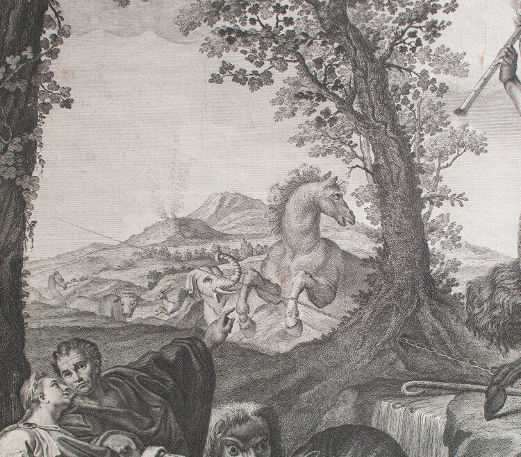 Christoforo dall Acqua - Vita mundi et oeconomia / Tabula Rivieriana Quarta - 1776 - Radierung
