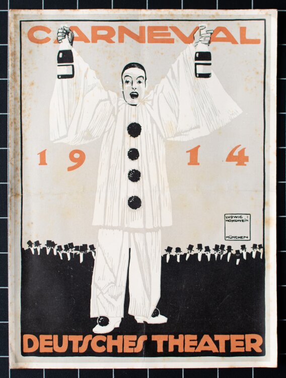 Ludwig Hohlwein - Menukarte Karneval München - 1914...