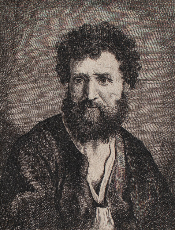 Johann Anton Riedel nach Rembrandt - Porträt eines bärtigen Mannes - 1759 - Radierung