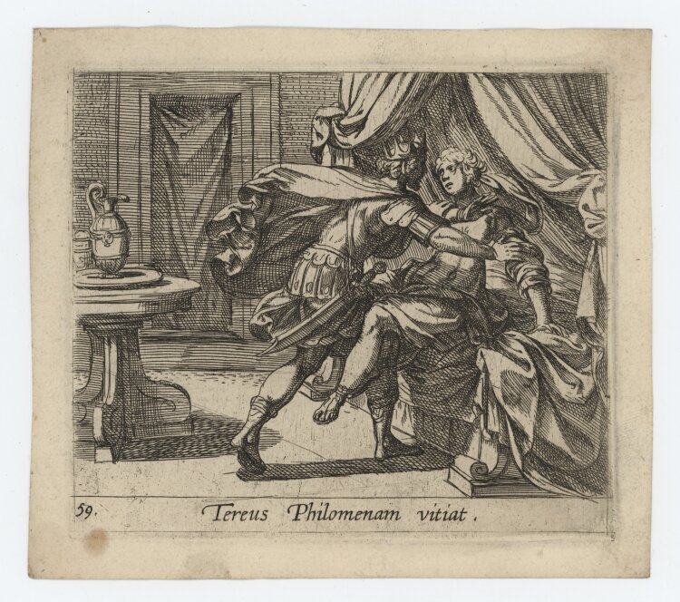 Antonio Tempesta - Szene aus Ovids Metamorphosen" - um 1606 - Kupferstich"