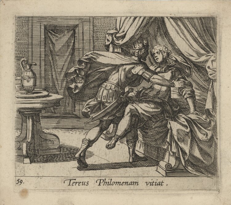Antonio Tempesta - Szene aus Ovids Metamorphosen" - um 1606 - Kupferstich"