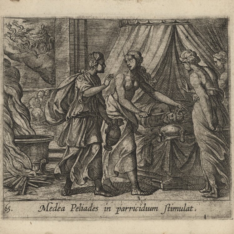 Antonio Tempesta - Szene aus Ovids Metamorphosen" - um 1606 - Kupferstich"