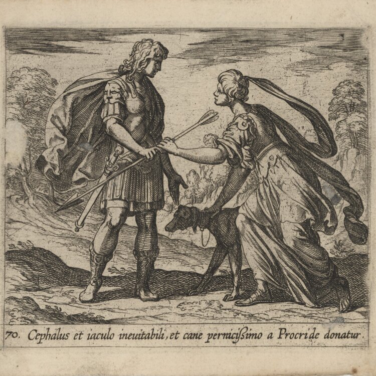 Antonio Tempesta - Szene aus Ovids Metamorphosen" - um 1606 - Kupferstich"