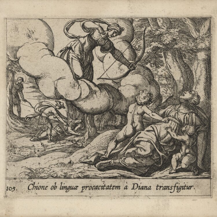 Antonio Tempesta - Szene aus Ovids Metamorphosen" - um 1606 - Kupferstich"