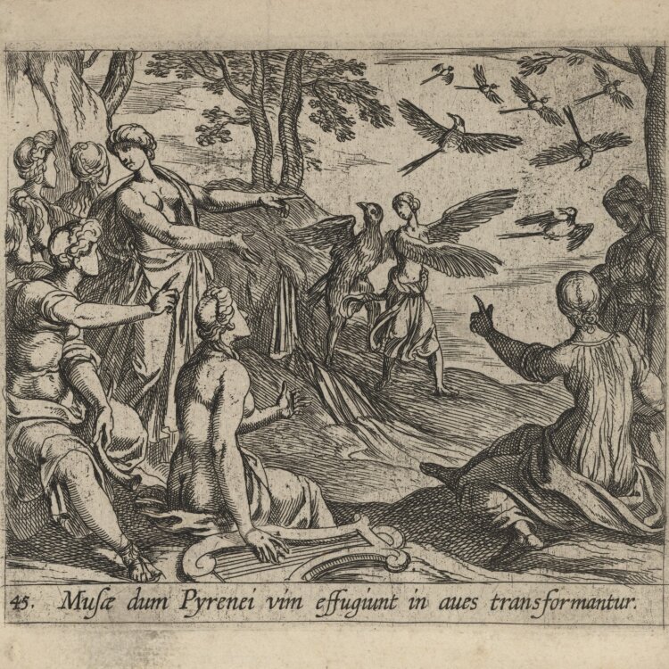 Antonio Tempesta - Szene aus Ovids Metamorphosen" - um 1606 - Kupferstich"