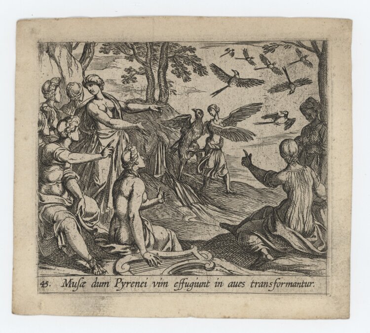 Antonio Tempesta - Szene aus Ovids Metamorphosen" - um 1606 - Kupferstich"