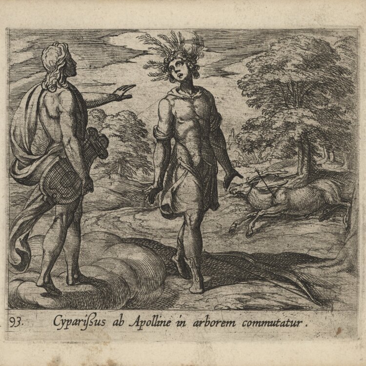 Antonio Tempesta - Szene aus Ovids Metamorphosen" - um 1606 - Kupferstich"