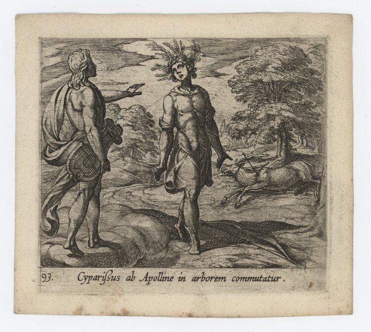 Antonio Tempesta - Szene aus Ovids Metamorphosen" - um 1606 - Kupferstich"