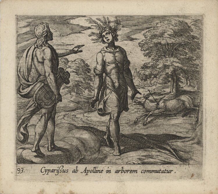 Antonio Tempesta - Szene aus Ovids Metamorphosen" - um 1606 - Kupferstich"