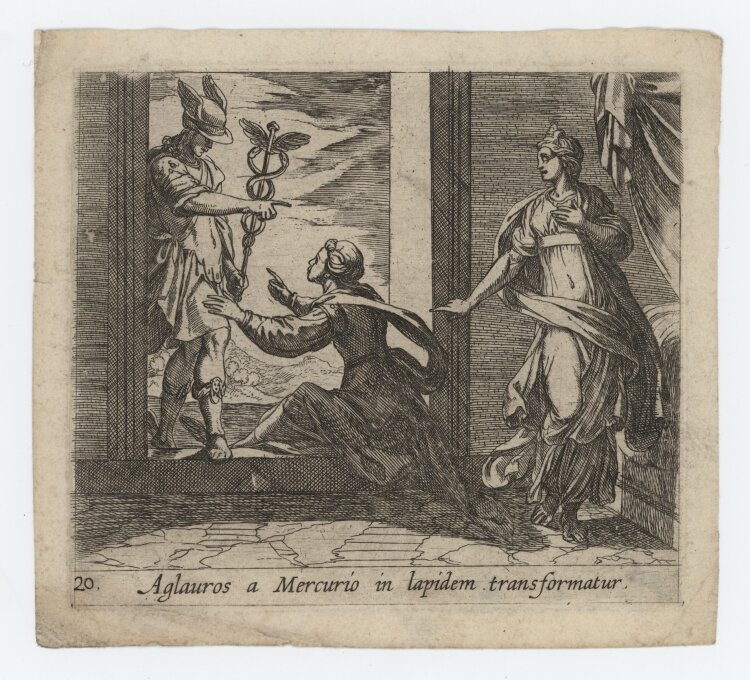 Antonio Tempesta - Szene aus Ovids Metamorphosen" - um 1606 - Kupferstich"
