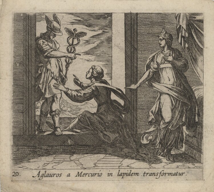 Antonio Tempesta - Szene aus Ovids Metamorphosen" - um 1606 - Kupferstich"