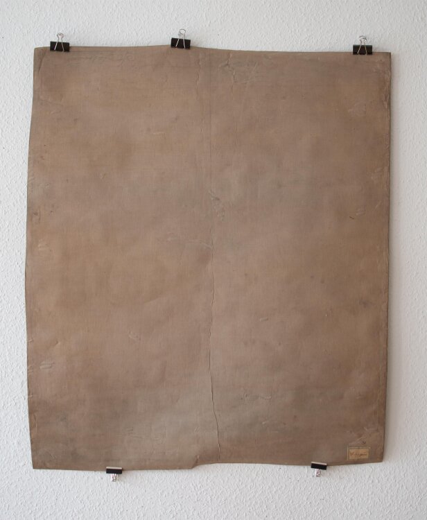 Glasmanufaktur Johann Heinrich Huber-Stutz Zürich - Heiliger Aloysius/ /Aloisius von Gonzaga - undatiert - Kohle auf Papier, auf Leinwand