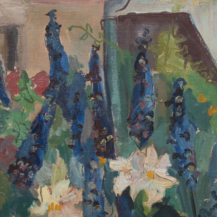 Gerhard Schulte-Dahling - Blumen vor dem Haus - undatiert...