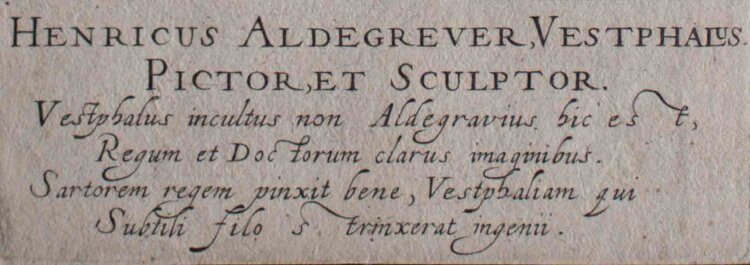 Hendrick Hondius - Porträt Heinrich Aldegrever - 1610/18 - Kupferstich