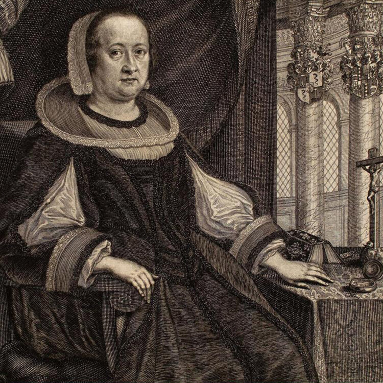 Bartholomäus Kilian nach Daniel Preisler - Bildnis 
Regina Sibilla von Stubenberg - vor 1696 - Kupferstich