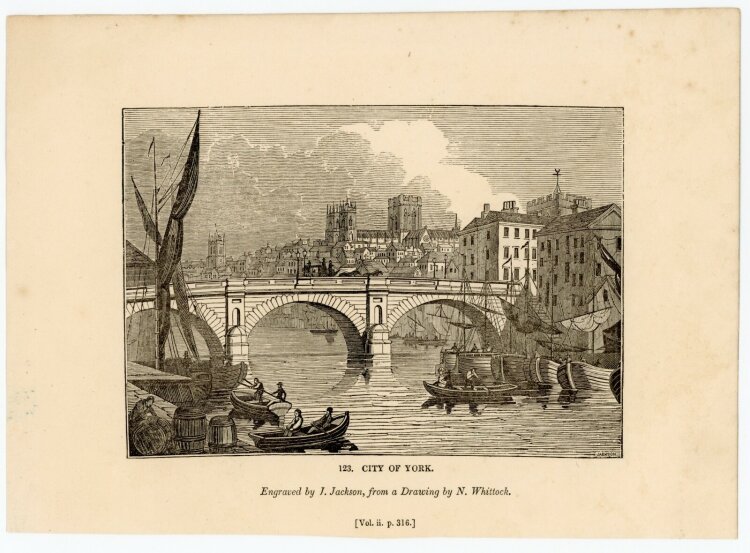 J. Jackson - City of York. - 1843, Stahlstich
