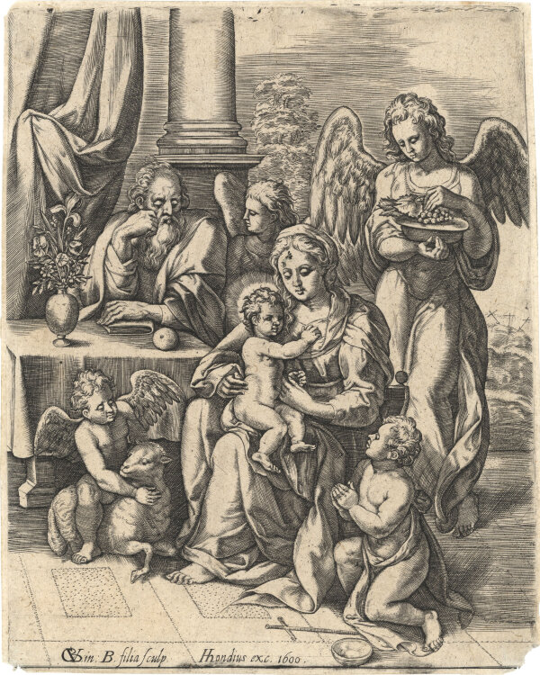 Gillis van Breen - Heilige Familie - 1600 - Kupferstich
