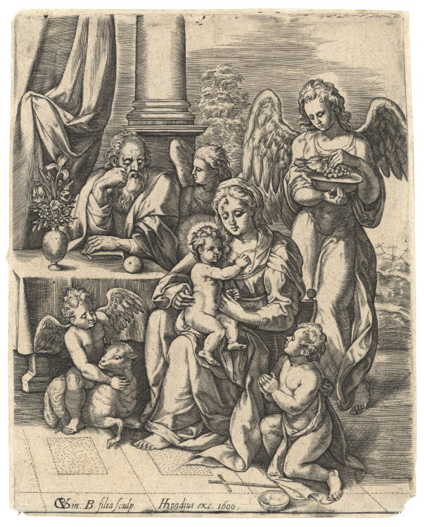 Gillis van Breen - Heilige Familie - 1600 - Kupferstich